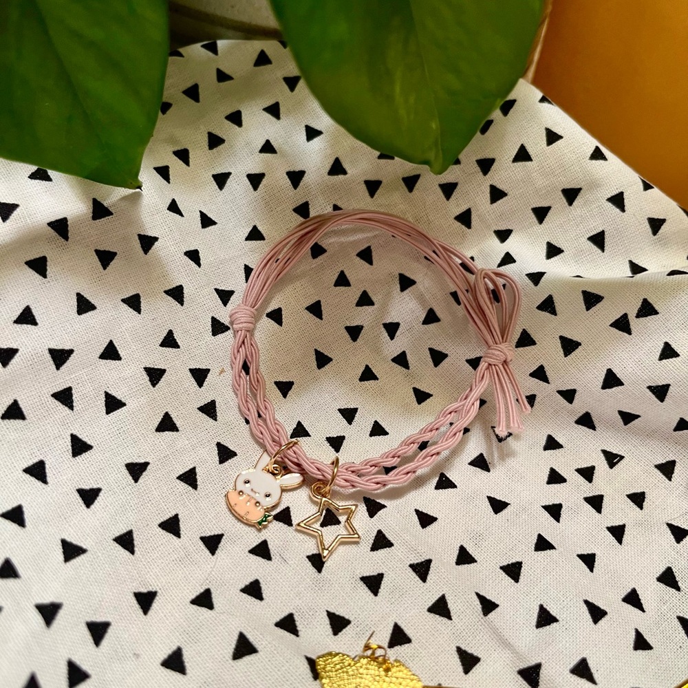 Braided bunny bracelet